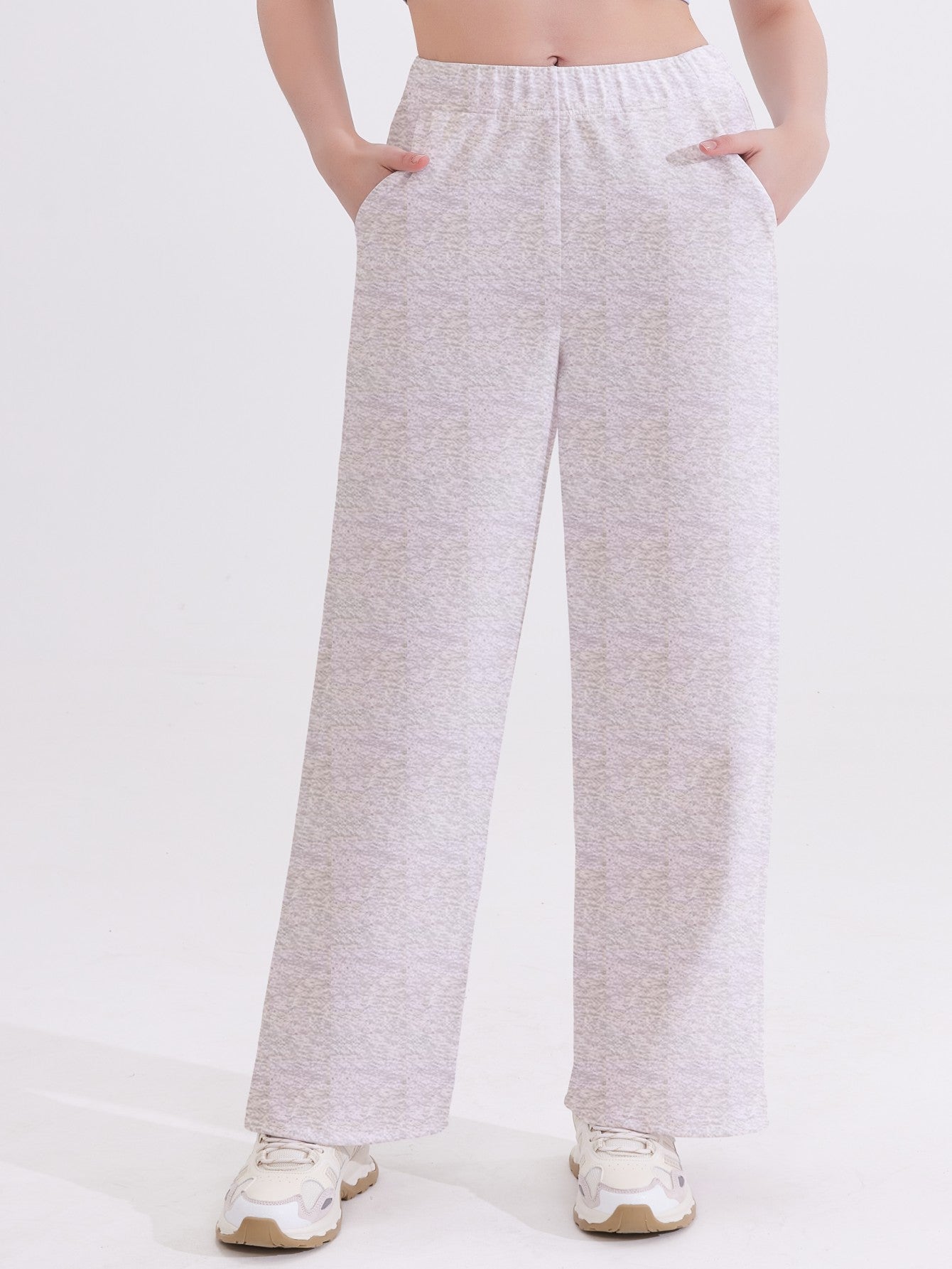 Women's-Leg Yoga Pants with Pockets, Loose Fit, Sports Casual Trousers