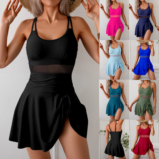 Isla Wrap Skirt One-Piece Swimsuit