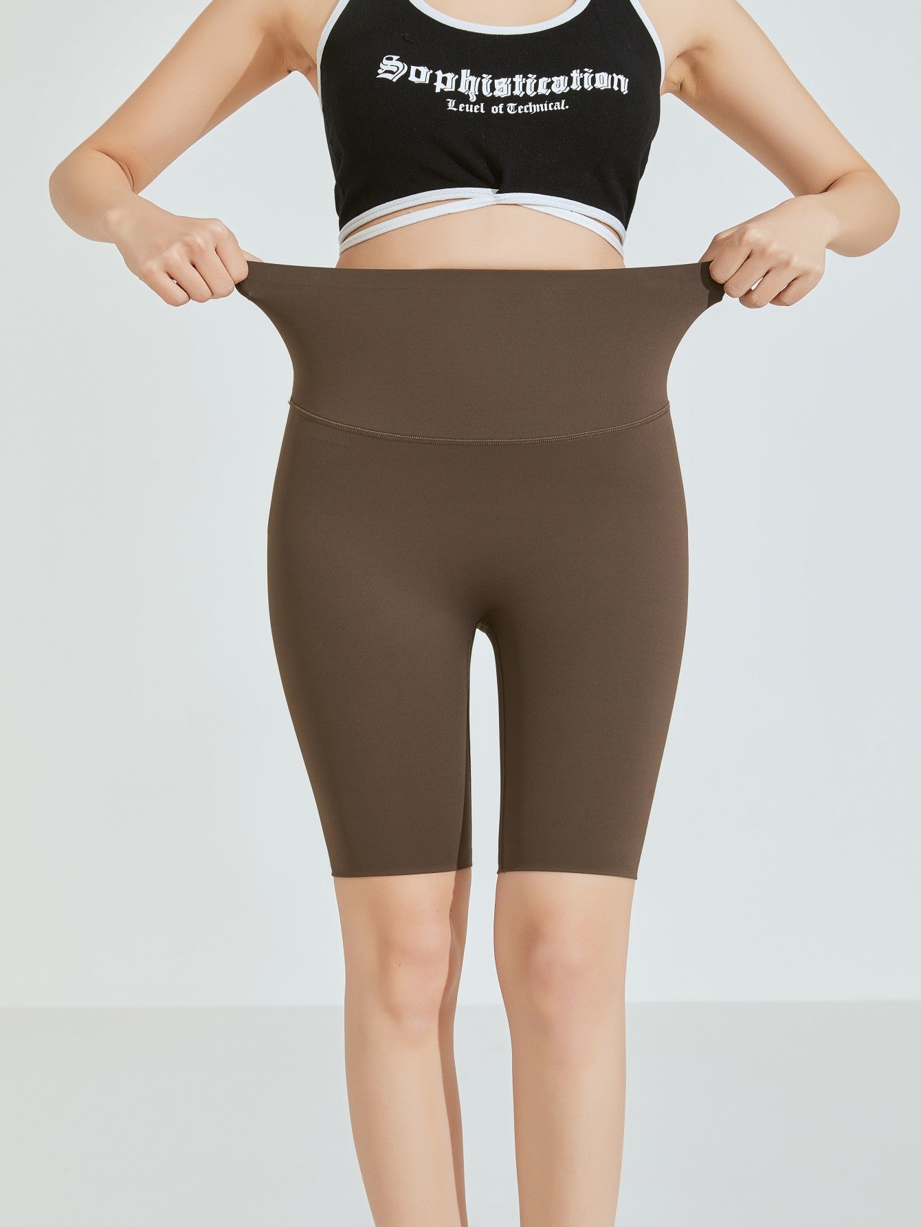 Women's High Waist Cycling Shorts- Yoga Abdominal Tummy Tuck and Butt Lift Yoga
