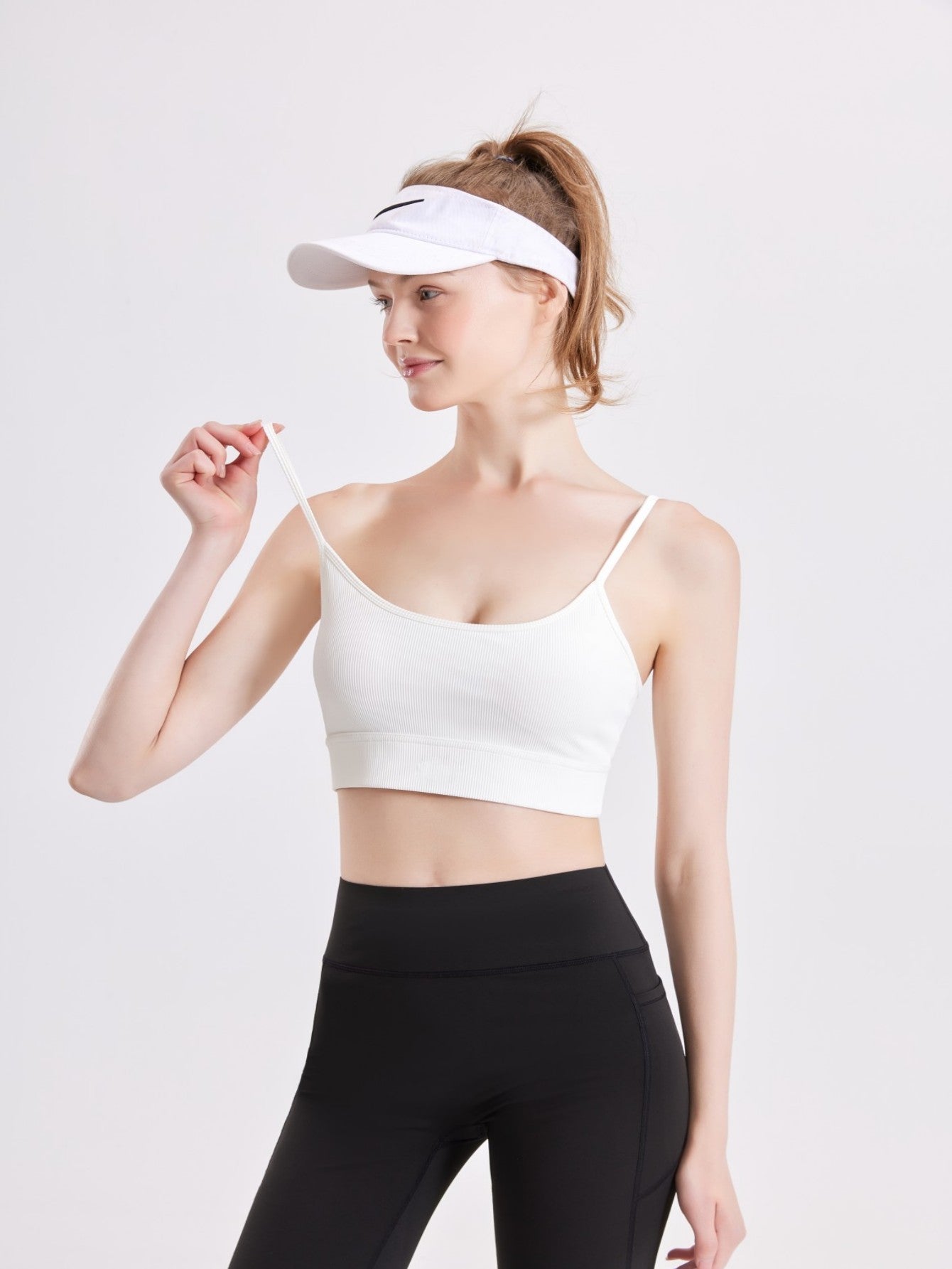 Women's Sleeveless Backless Racerback Yoga Top - High-Elasticity Ribbed Cropped Design