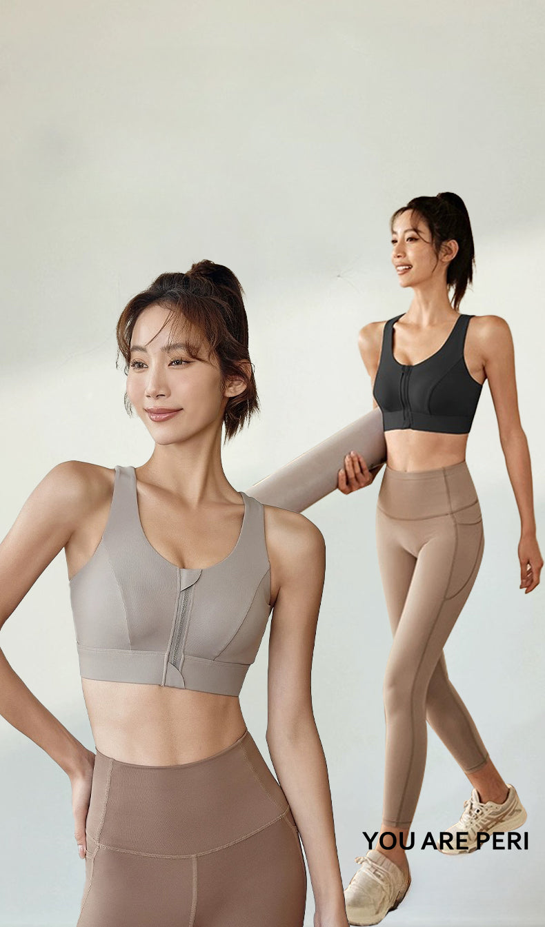 Women's Zipper Bra Yoga Athletic Sleeveless Shirts for Sports Gym Activewear