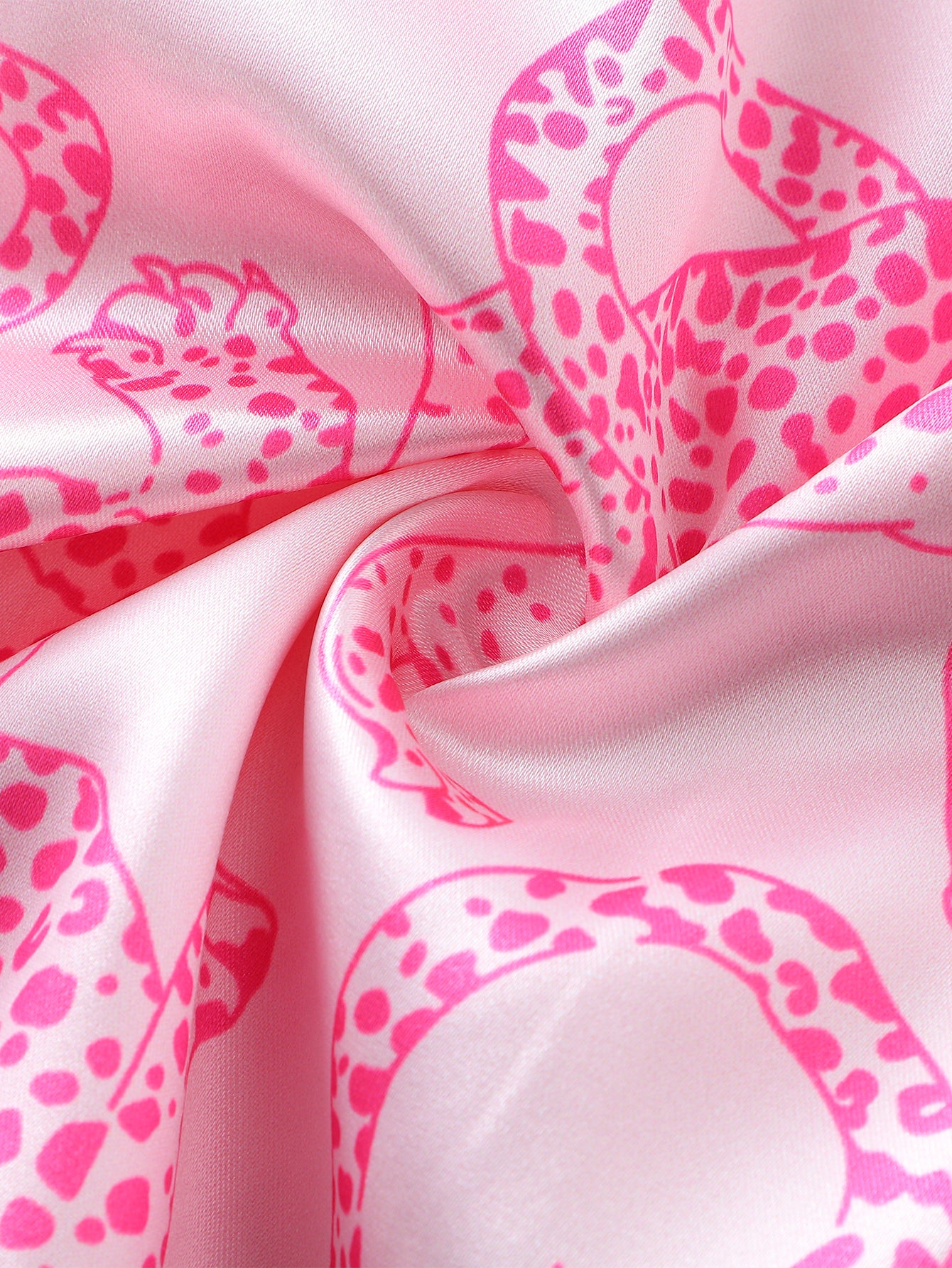 Pink Panther Satin Set (Short Sleeve & Shorts Set)