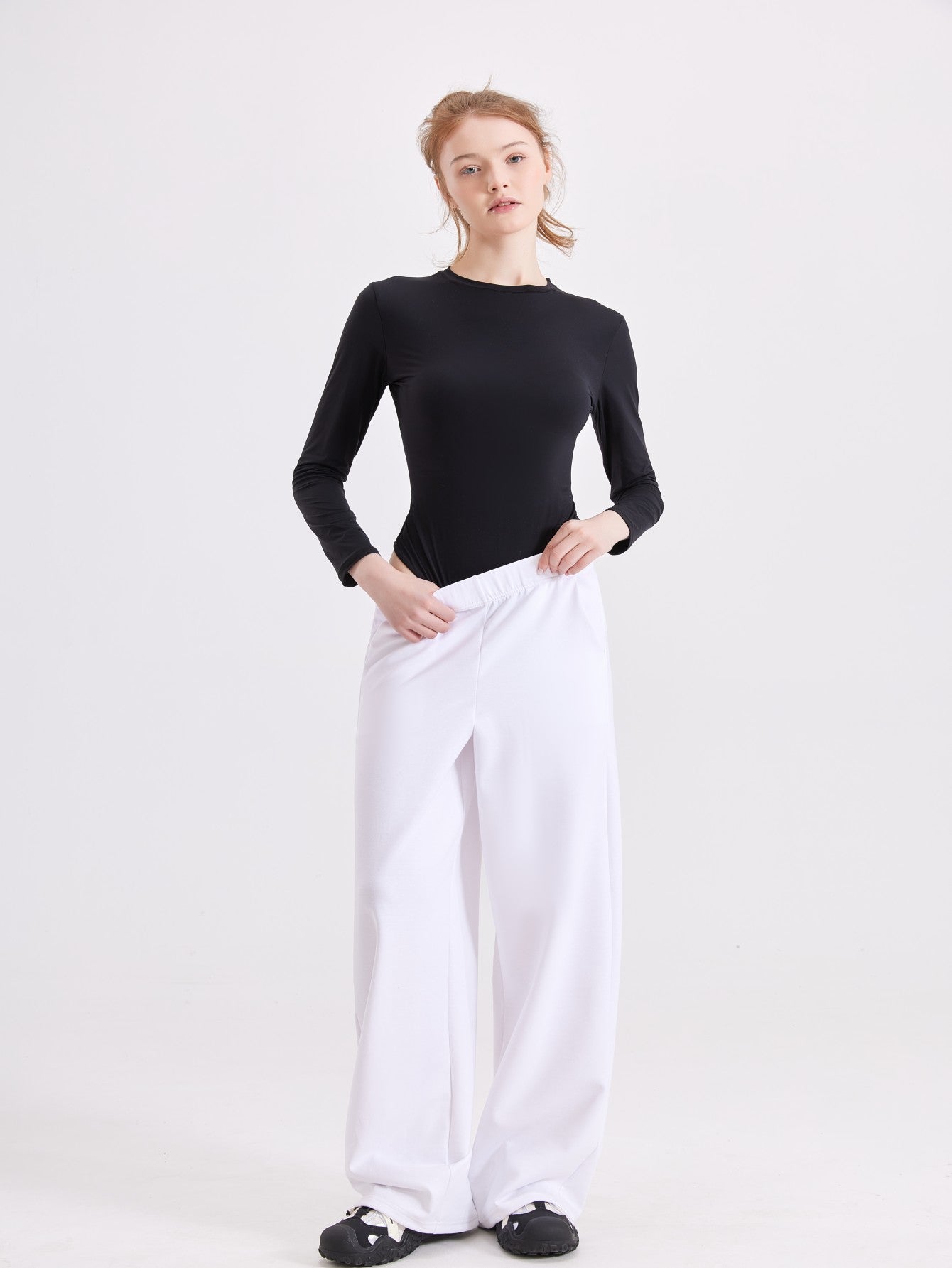 Women's-Leg Yoga Pants with Pockets, Loose Fit, Sports Casual Trousers