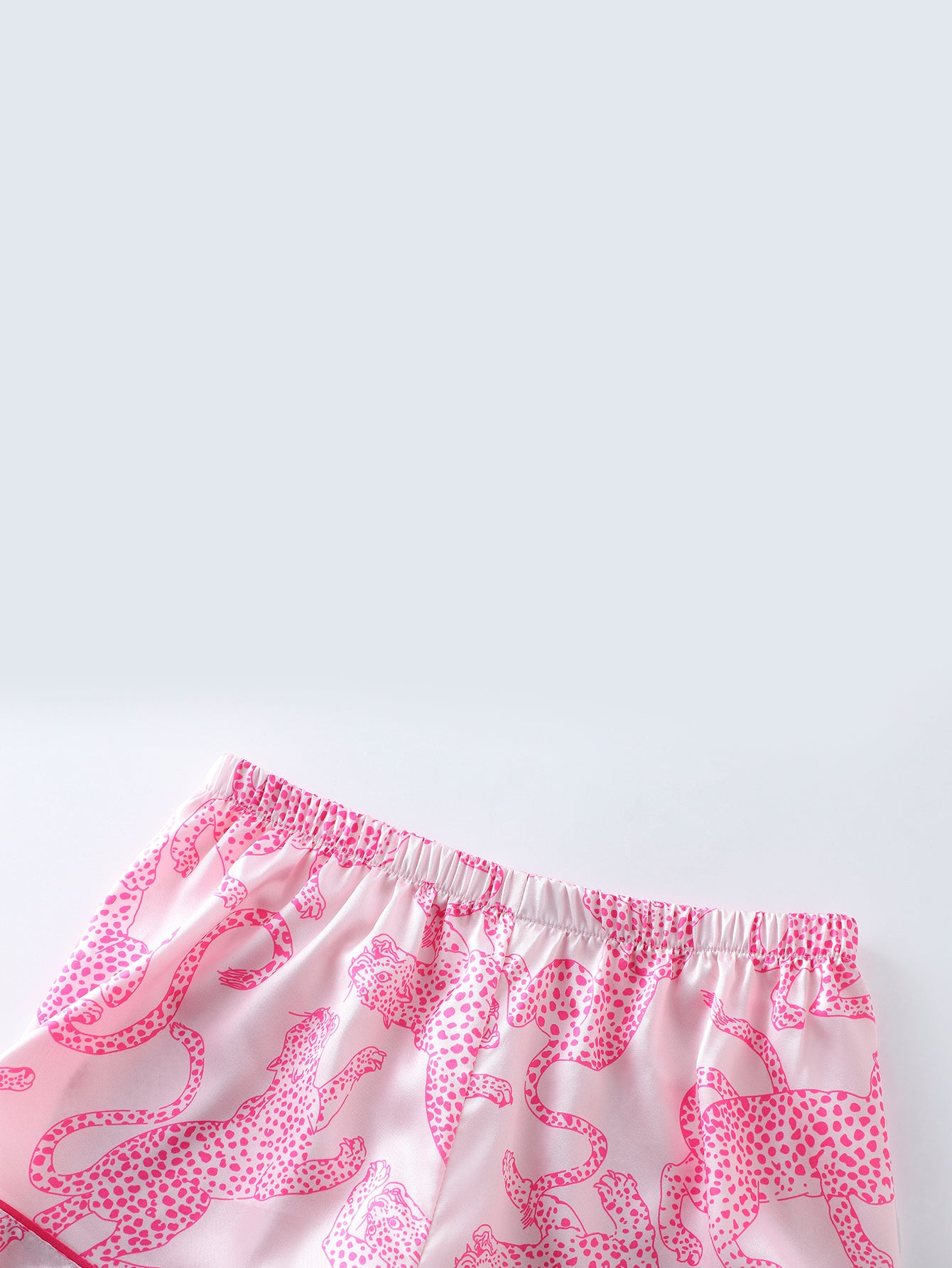 Pink Panther Satin Set (Short Sleeve & Shorts Set)