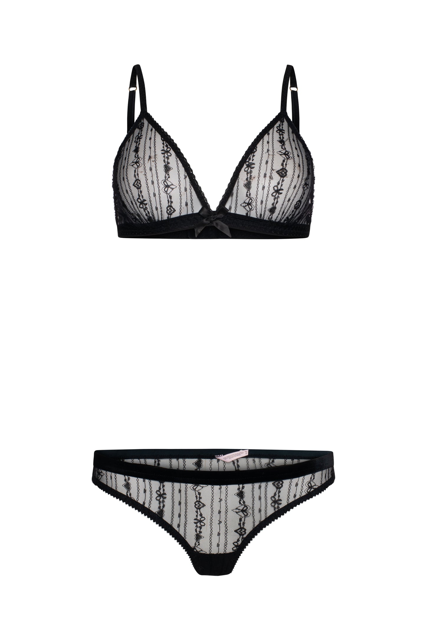 Sexy lingerieTriangle bra without padding & Thong underwear set