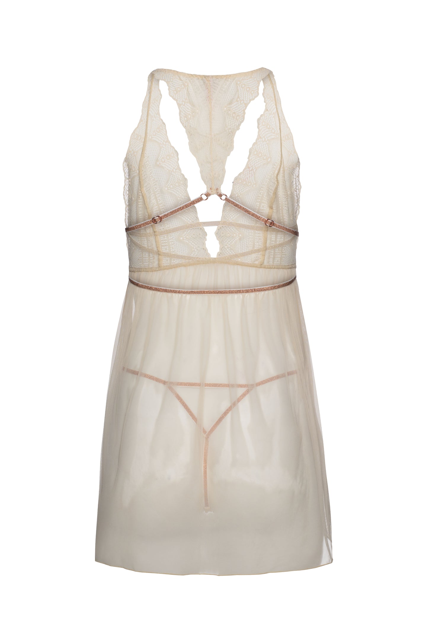 Sexy lingerie pretty lace babydoll chemise with thong.